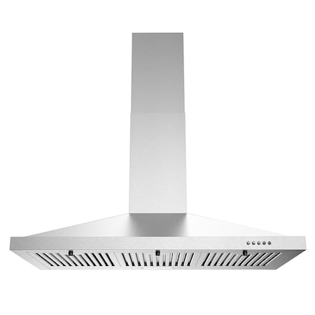 Streamline 36 in. Gaiola Ducted Wall Mount 220 CFM Range Hood in Brushed Stainless Steel T-12151-1-DT